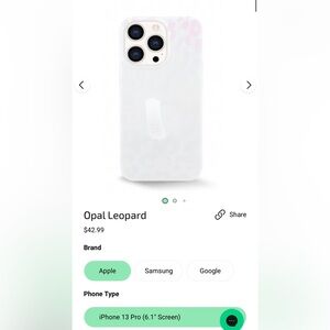 Iridescent Opal Leopard Loopy Case